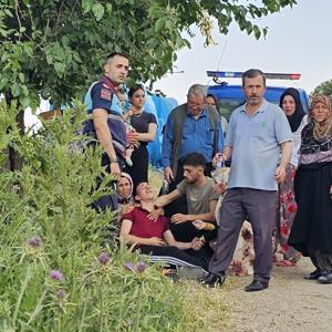 Bursada traktör römorkuyla yamaçtan yuvarlanan çocuk yaralandı