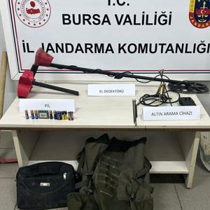 Bursada izinsiz kazı yapan 3 şüpheli yakalandı