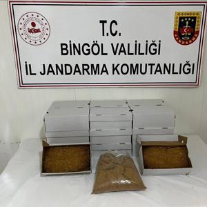 Bingöl’de, yolcu otobüsünde 20 kilo 635 gram kıyılmış tütün ele geçirildi