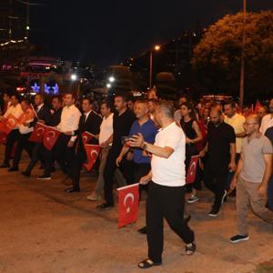 Alanyada 15 Temmuz anma yürüyüşü
