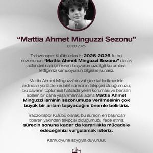 Trabzonspor’dan ‘Mattia Ahmet Minguzzi Sezonu başvurusu