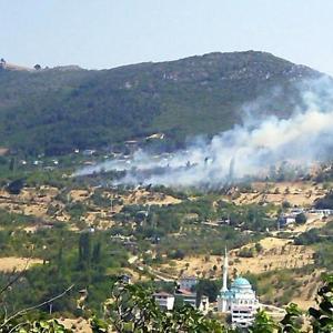 Geyvedeki ot yangını ormana sıçramadan söndürüldü