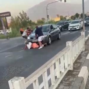 Otomobiliyle, çarptığı kadının üzerinden geçip kaçmaya çalıştı