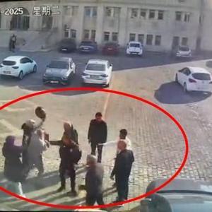 Uzlaşma görüşmesi sonrası tekmeli-yumruklu kavga kamerada