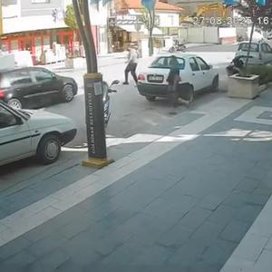 Otomobilin yayaya çarptığı kaza kamerada