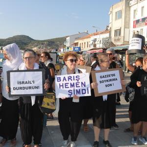 Foçalı kadınlardan İsrail protestosu