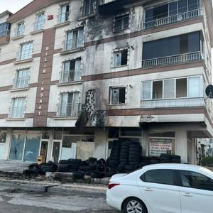 Ankarada iş yerinin kundaklanması kamerada
