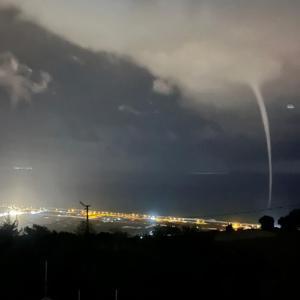 Hatayda denizdeki hortum kamerada