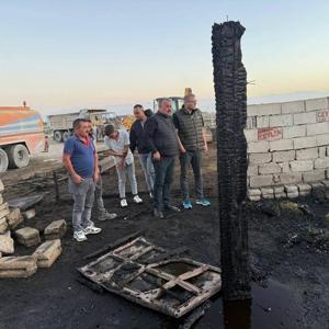 Niğdede ahır yangınında 170 küçükbaş telef oldu