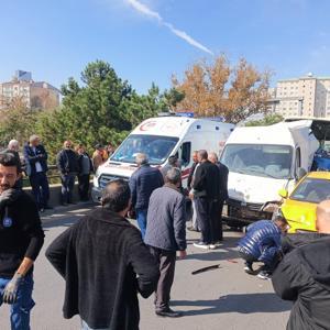 Ankarada 6 araçlı zincirleme kaza: 6 yaralı