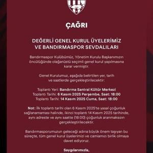 Bandırmaspor’da olağanüstü genel kurul kararı
