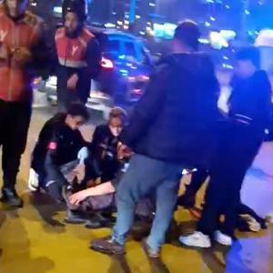 İstanbul- Beylikdüzünde kaza kask kamerasında