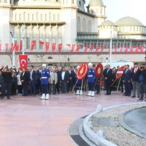 İstanbul- Taksim Meydanında Atatürkü anma töreni