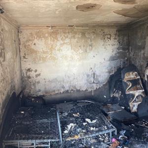 Dairedeki yangın hasara neden oldu