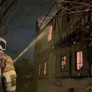 Karabükte 3 katlı tarihi konakta yangın