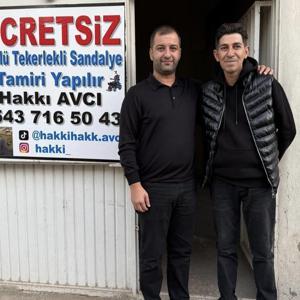 Akülü sandalyeleri ücretsiz tamir eden kişiye iş yeri desteği