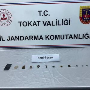 Tokatta tarihi eser operasyonu: 13 obje ele geçirildi