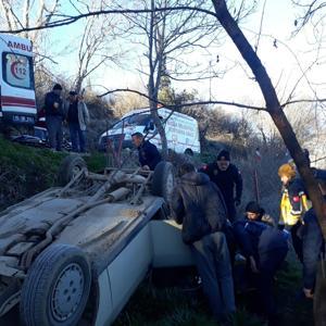 Otomobil takla attı: 1 yaralı