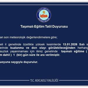 Kocaeli’de taşımalı eğitime ‘buz ve don’ engeli