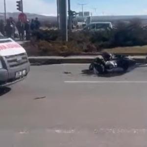 Otomobilin arkadan çarptığı motosikletin sürücüsü öldü
