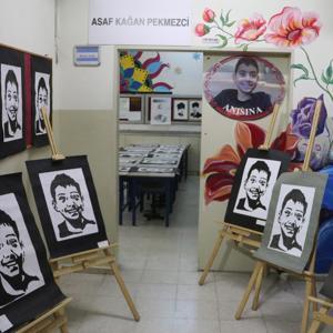 Lösemiden ölen Asafın adı, okulundaki sanat atölyesinde yaşayacak