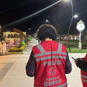 Tekirdağda polis dron destekli denetimleri artırdı