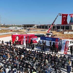 Çorluda Sebze ve Meyve Toptancı Halinin temeli törenle atıldı