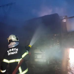 Kastamonuda TIR yangını