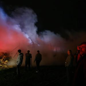 Karabük’te samanlık yangını