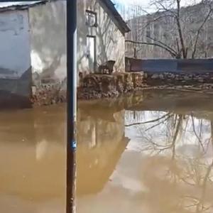 Derenin taştığı köyde ev ve ahırları su bastı