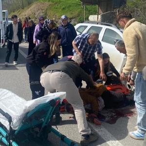 Otobüsten inip, yolun karşısına geçmeye çalışan yayaya cip çarptı