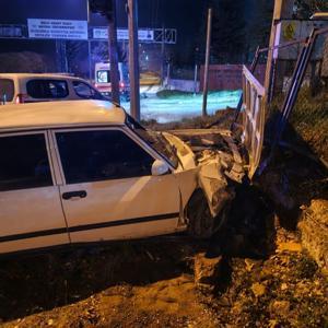 İstinat duvarına çarpan aracın alkollü ve ehliyetsiz sürücüsüne 250 bin TL ceza