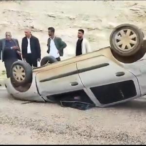 Adıyamanda ters dönen otomobilin sürücüsü ağır yaralandı