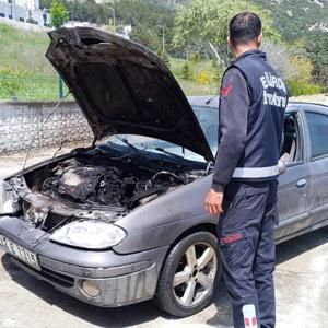 Otomobil yangında kullanılamaz hale geldi