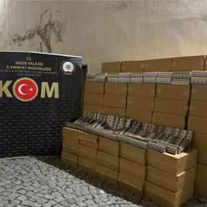 Niğde’de 50 bin paket kaçak sigara ele geçirildi