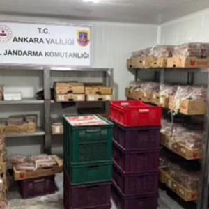 Ankarada sağlıksız koşullarda 40 ton et ele geçirildi; 2 gözaltı