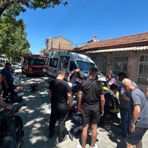 Balıkesirde bacağına elektrikli bisikletin pedalı saplanan çocuk yaralandı