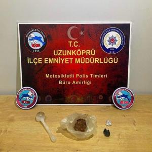 Edirne’de üzerinde uyuşturucuyla yakalanan şüpheliye gözaltı
