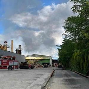 Palet fabrikasında yangın