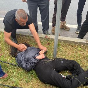 Devrilen motosikletin sürücüsü yaralandı