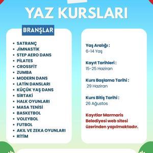 Muğlada çocuklar için 17 branşta ücretsiz yaz kursu