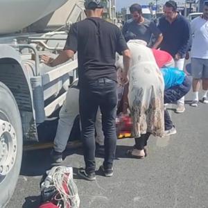 Beton mikserinin çarptığı yaya öldü