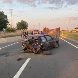 Edirne’de iki otomobil çarpıştı; 1 yaralı