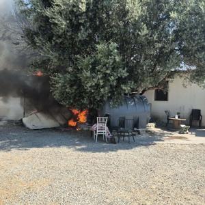 Bodrum’da personel lojmanında çıkan yangın söndürüldü