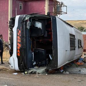Kırıkkalede 1 kişinin öldüğü otobüs kazasının görüntüleri ortaya çıktı