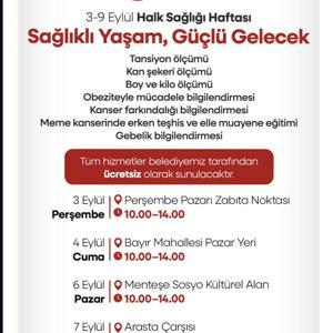 Menteşede Halk Sağlığı Haftası kapsamında ücretsiz sağlık taraması