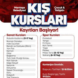 Menteşe Belediyesi kış kurslarına kayıtlar başladı