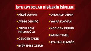 KAYIP MÜRETTEBATIN İSİMLERİ BELLİ OLDU