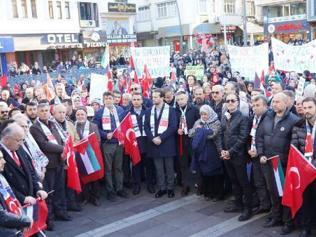 Orduda Filistine destek yürüyüşü
