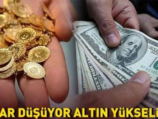 Dolar düşüyor altın yükseliyor Piyasalar hareketli Gözler FEDde